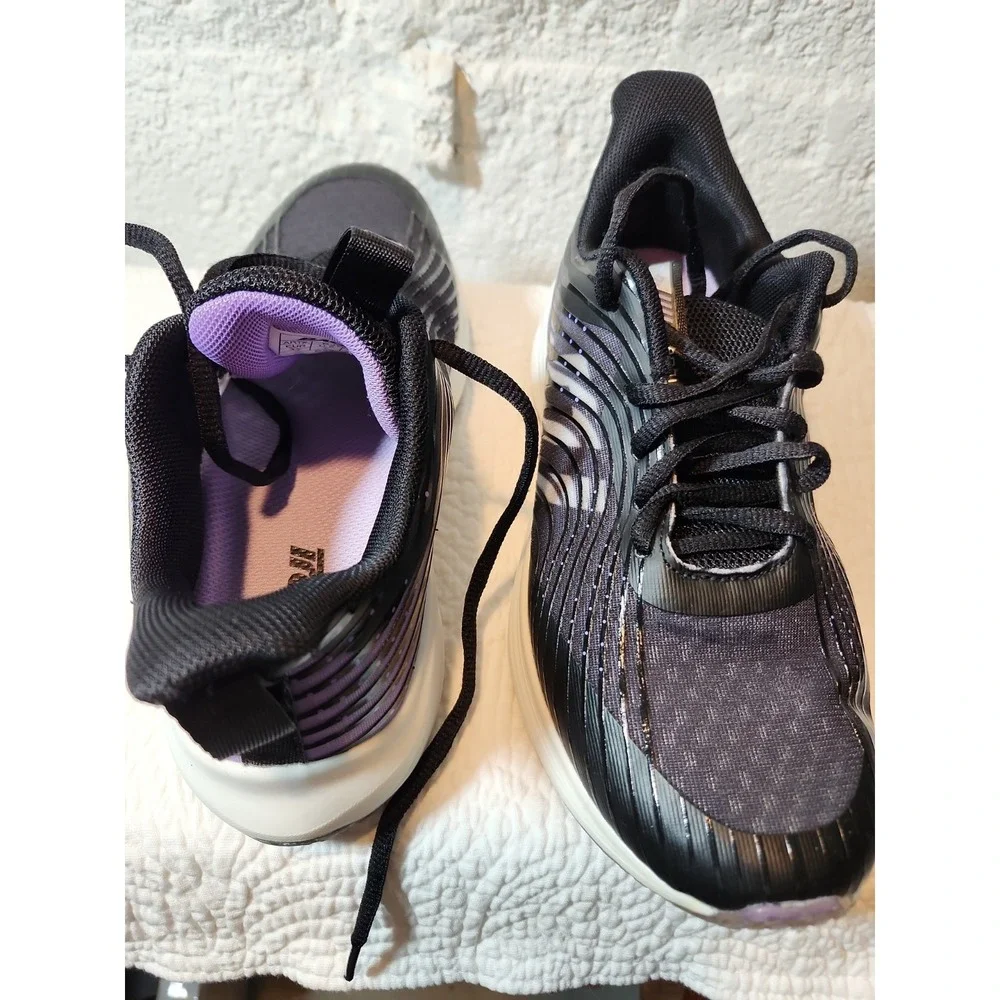 BAOJIE Model BJW974 Women's Sneakers US7 EUR37 Purple and Black Lace Up